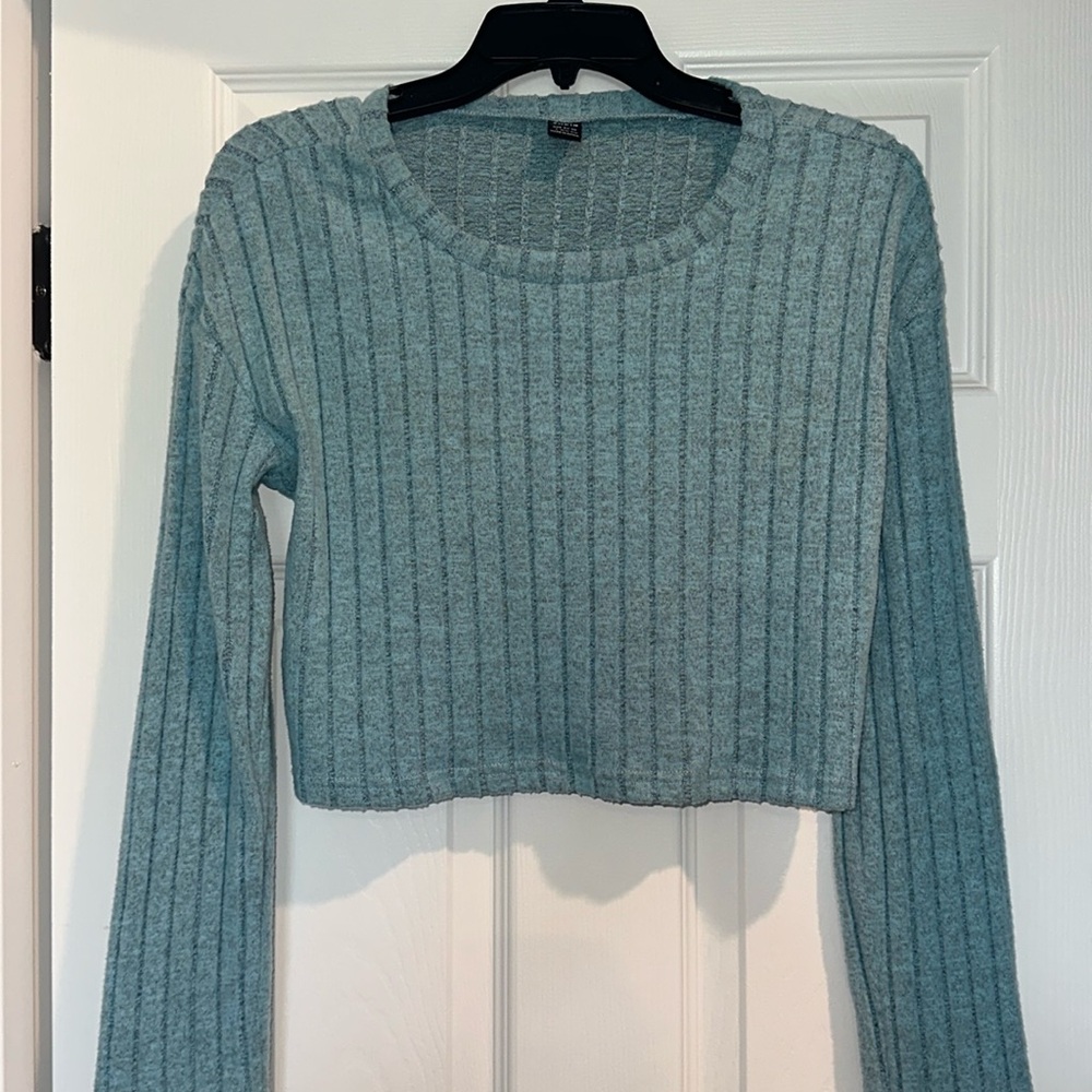 blue sweater